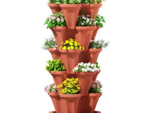 Green Fingers Raised Garden Bed 5 Tier Vertical Garden Brick Red Strawberry