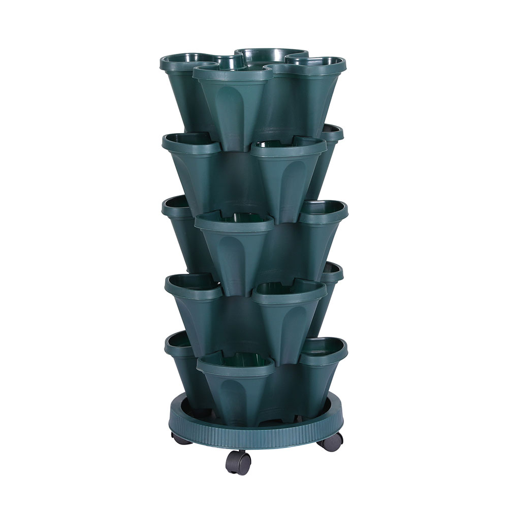 Green Fingers Garden Bed 5 Tier Vertical Garden Strawberry Stackable Planters