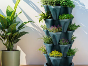 Green Fingers Garden Bed 5 Tier Vertical Garden Strawberry Stackable Planters