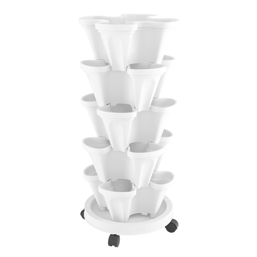 Green Fingers Garden Bed 5 Tier Vertical Garden Strawberry Stackable Planters