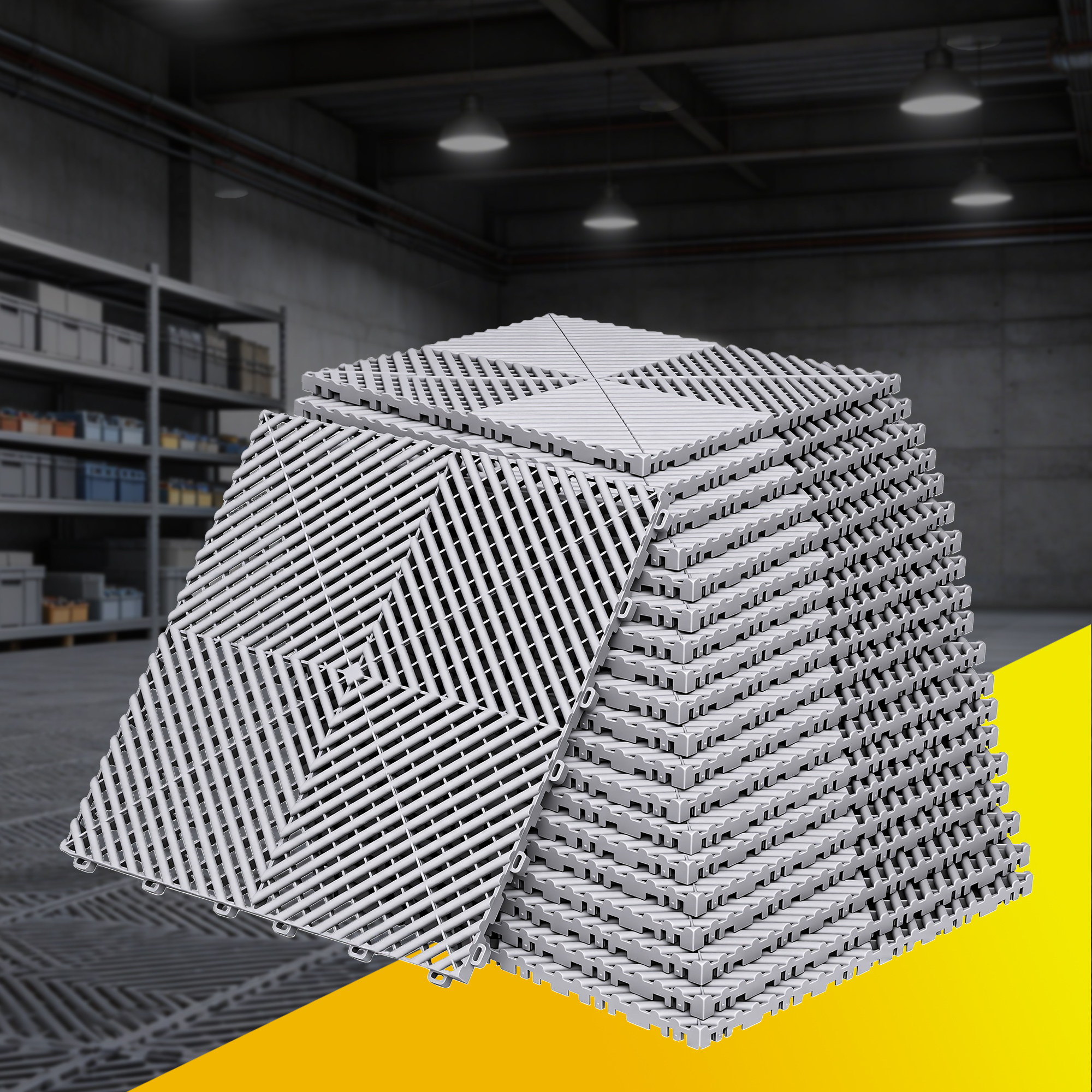 Giantz 20PCS Garage Floor Tiles Interlocking Drainage Non-Slip Tiles Heavy Duty