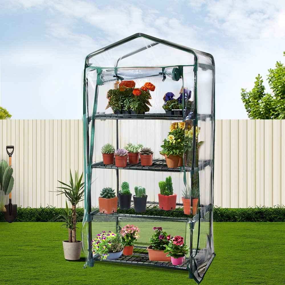 Green Fingers Greenhouse 4 Tiers Mini Green House Garden Bed Planter Box