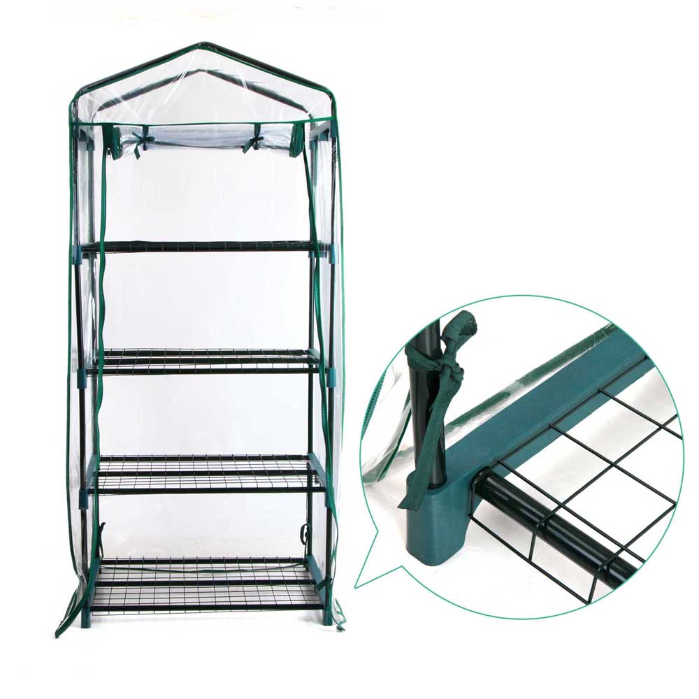 Green Fingers Greenhouse 4 Tiers Mini Green House Garden Bed Planter Box