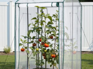 Green Fingers Mini Greenhouse PE Cover Green House Roll-Up Zippered Door