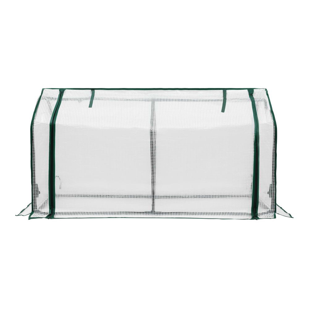 Green Fingers Mini Greenhouse PE Cover Green House Roll-Up Zippered Door