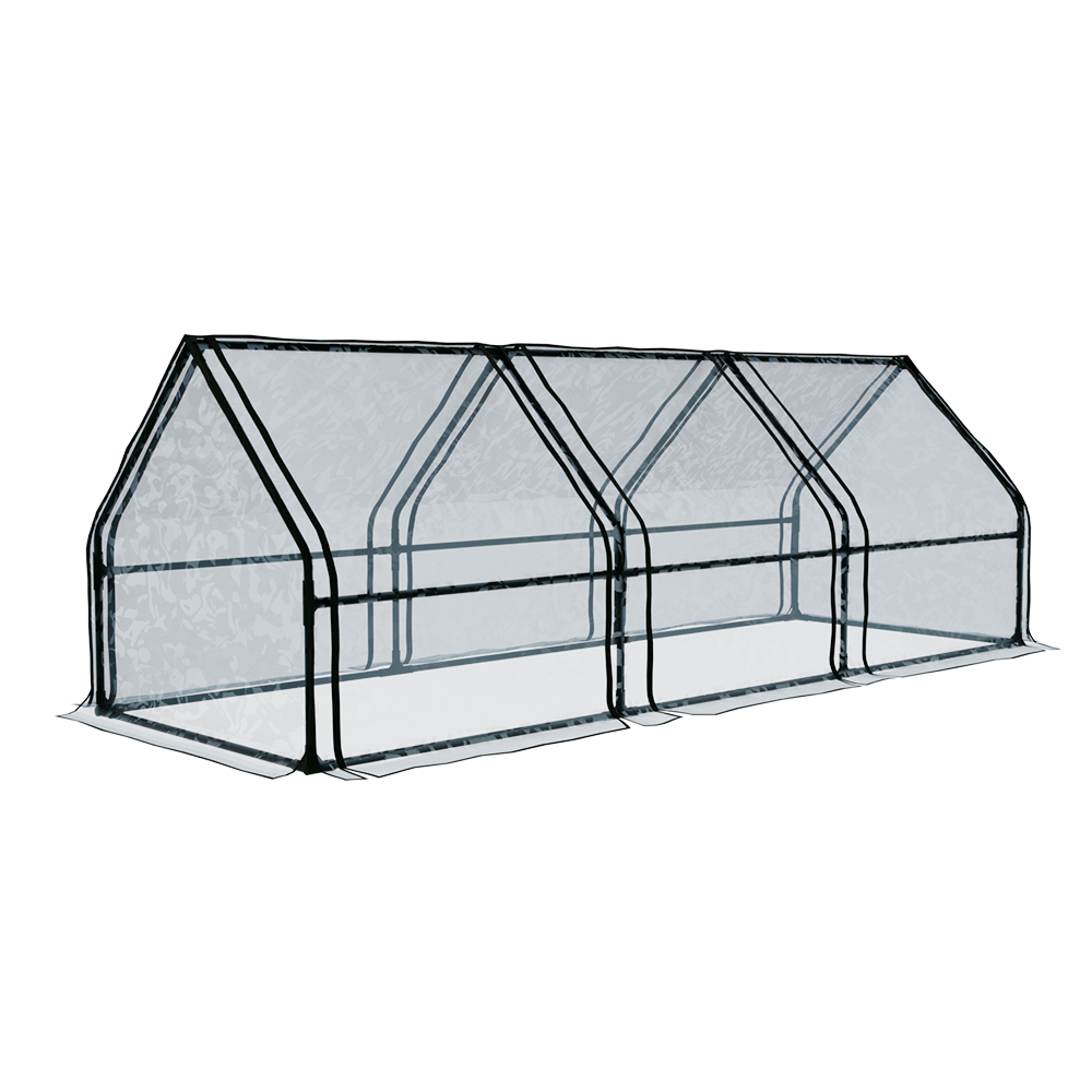 Green Fingers Greenhouse 2.7x0.9x0.9M Mini Green House Raised Garden Bed Planter