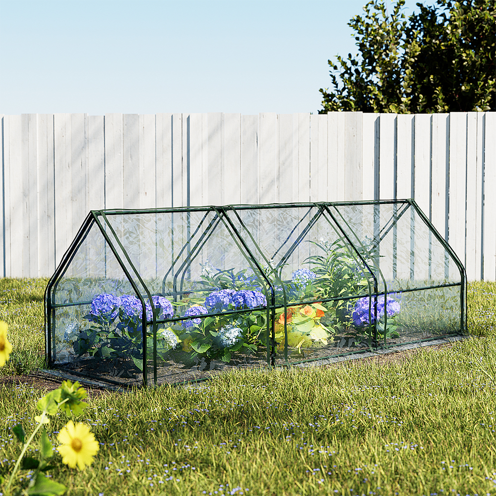 Green Fingers Greenhouse 2.7x0.9x0.9M Mini Green House Raised Garden Bed Planter