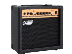 Alpha 20W Guitar Amplifier Portable Practice Amp Overdrive 3-Band EQ Black