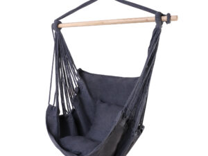 Gardeon Hammock Chair Outdoor Camping Hanging Hammocks Cushion Pillow Grey