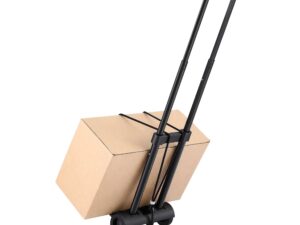 Giantz Folding Trolley Portable Hand Truck Lightweight Travel Luggage Black