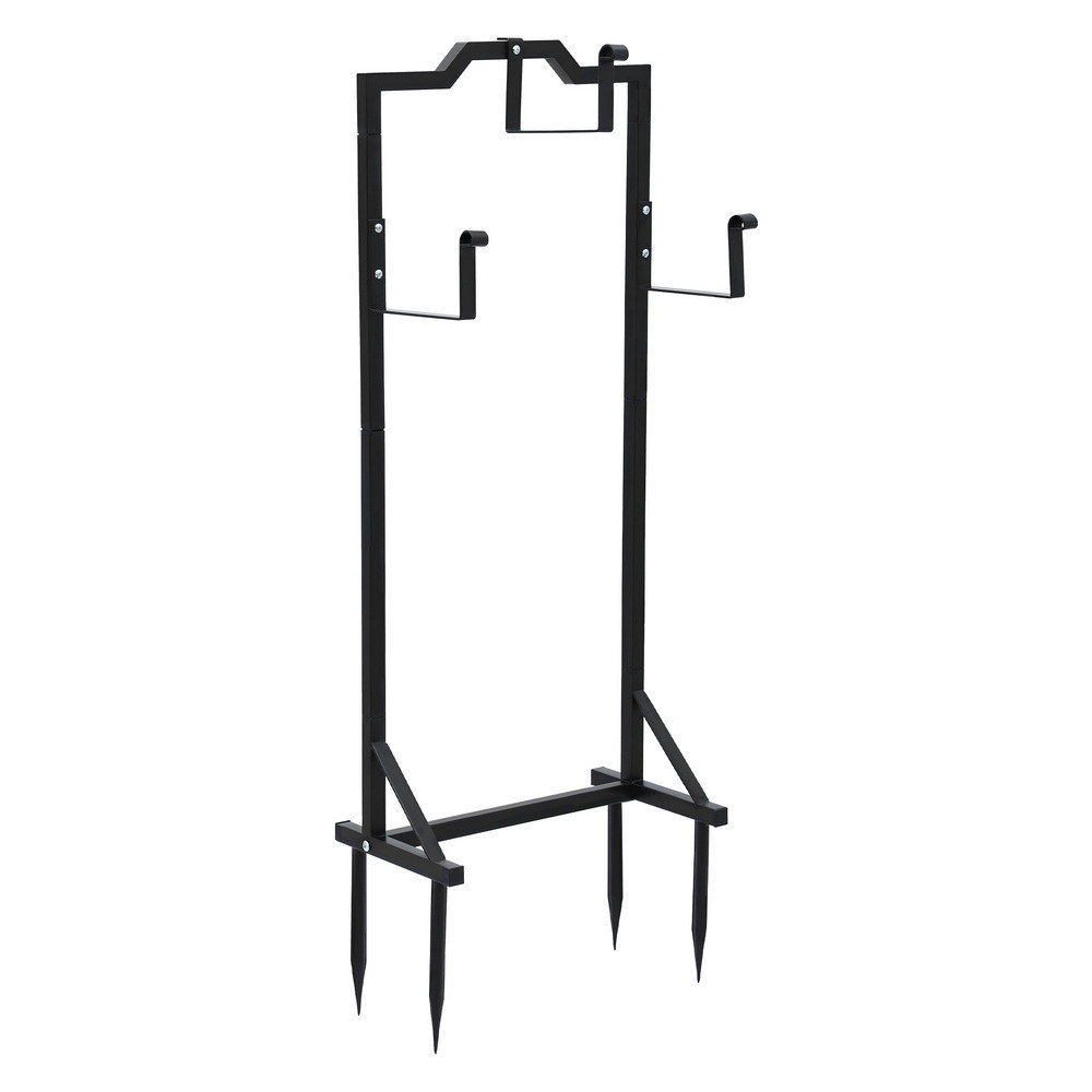 Green Fingers Garden Hose Holder Metal Portable Freestanding Hose Stand 4 Spikes