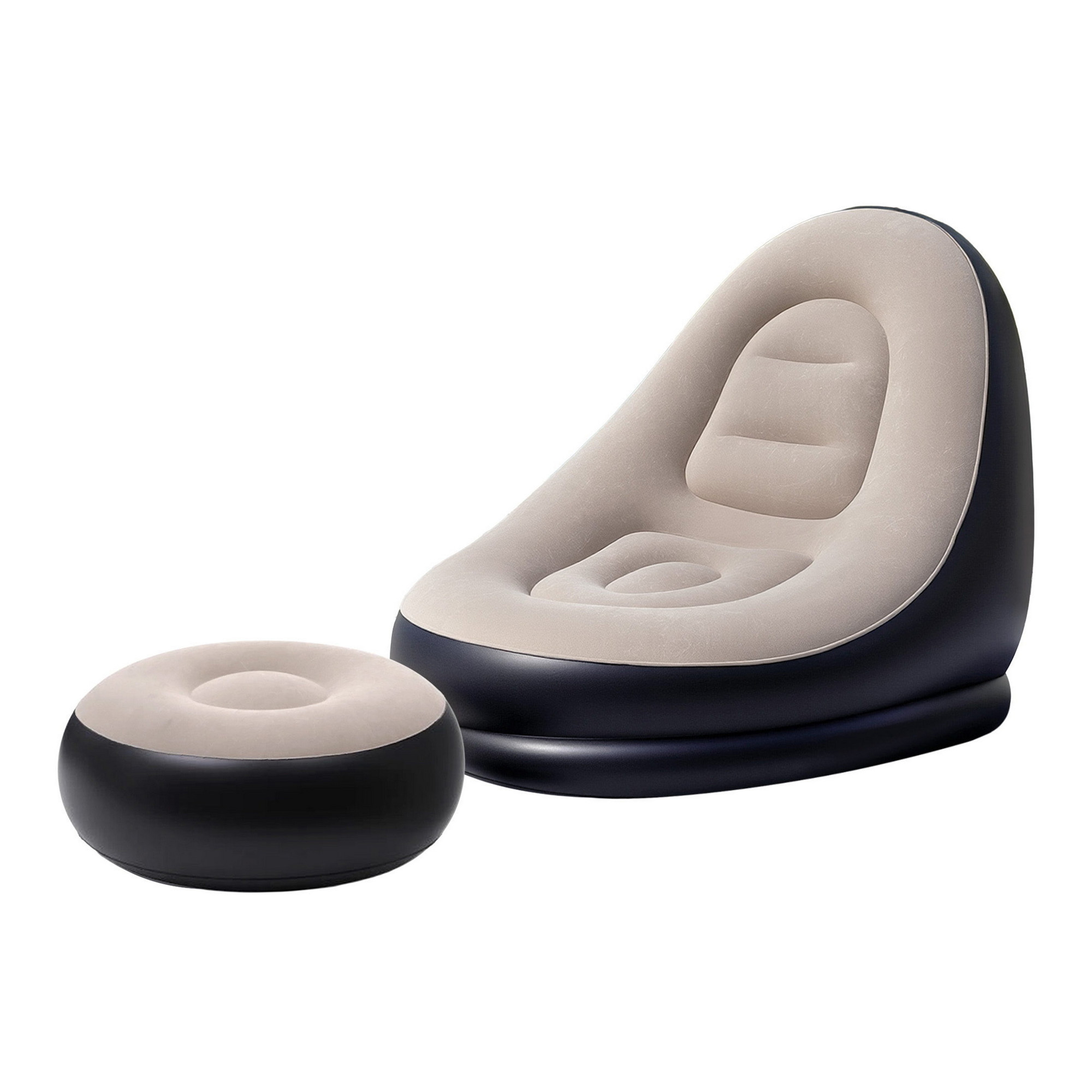 Gardeon Inflatable Chair w/ Ottoman Air Sofa Blow Up Air Chair for Camping w