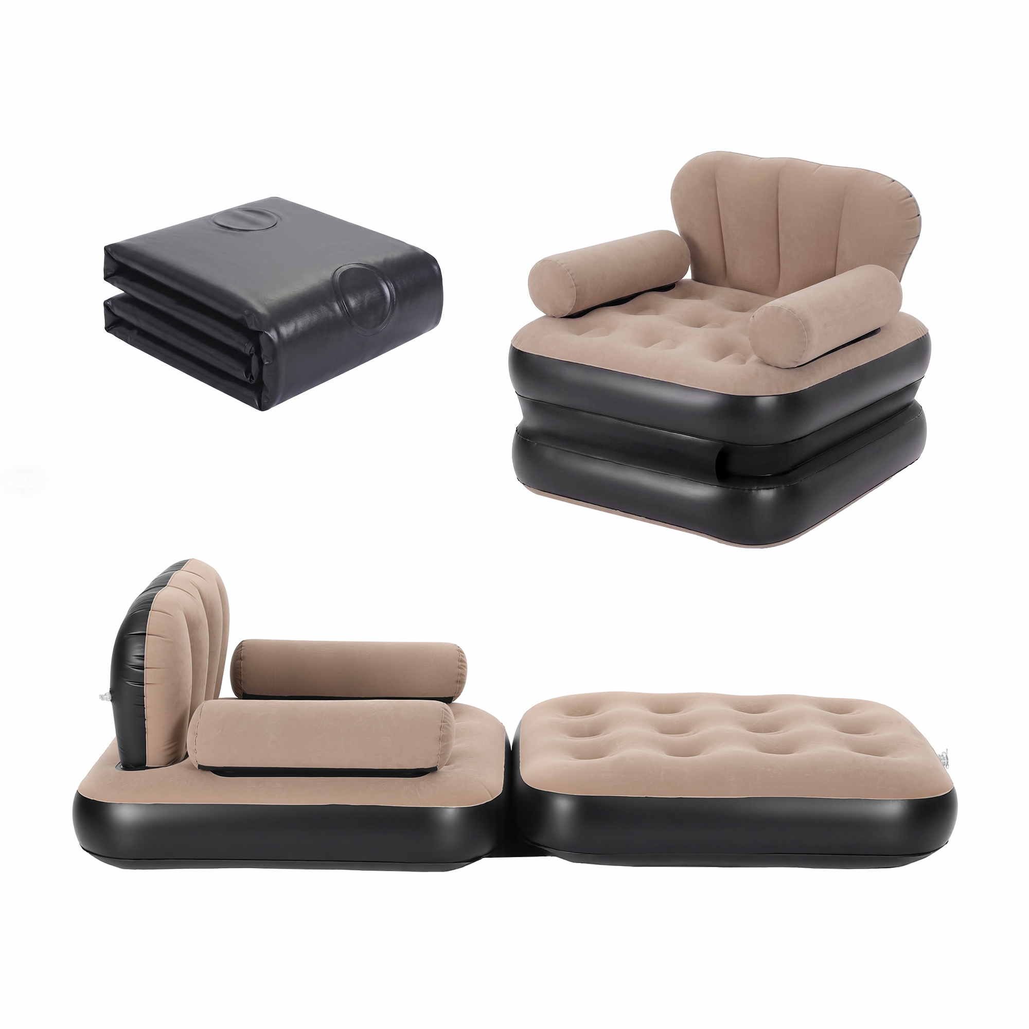 Gardeon Inflatable Chair Sun Lounge Air Sofa Blow Up Air Chair for Camping w