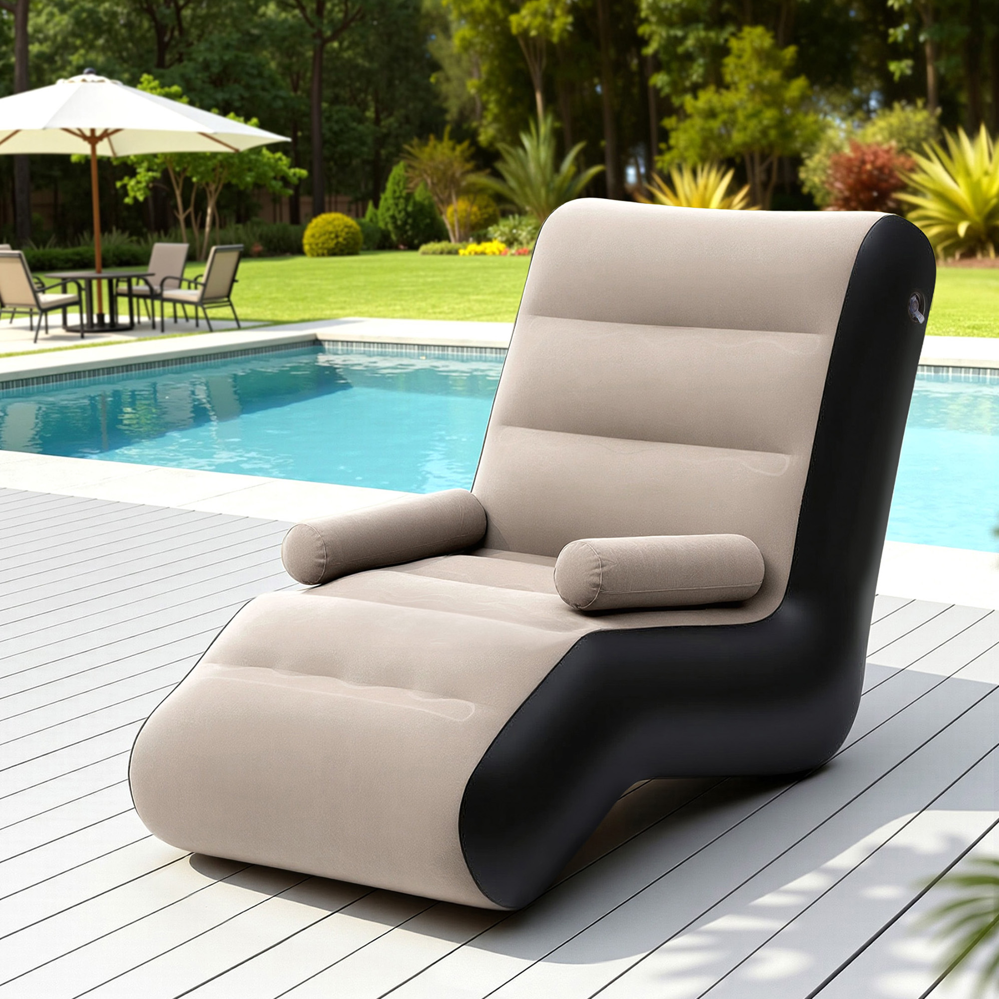 Gardeon Inflatable Chair Sun Lounger Blow Up Folding Air Chairs Sofa for Camping