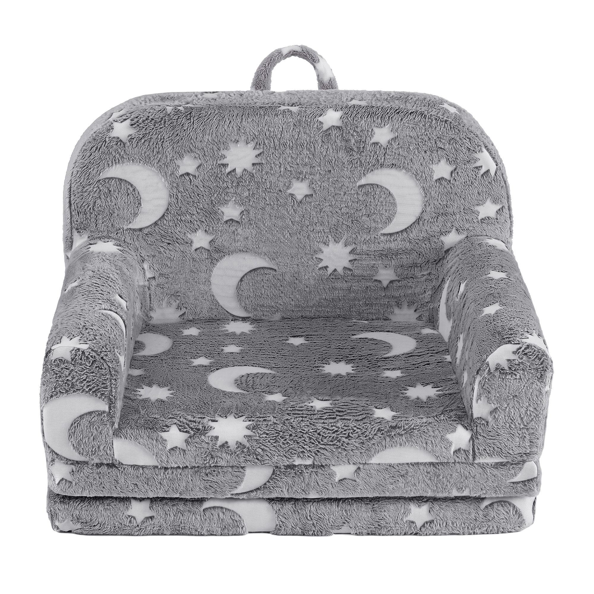 Keezi Kids 2-in-1 Fold Out Sofa Bed w/ Removable Washable Cover, Carry Handle