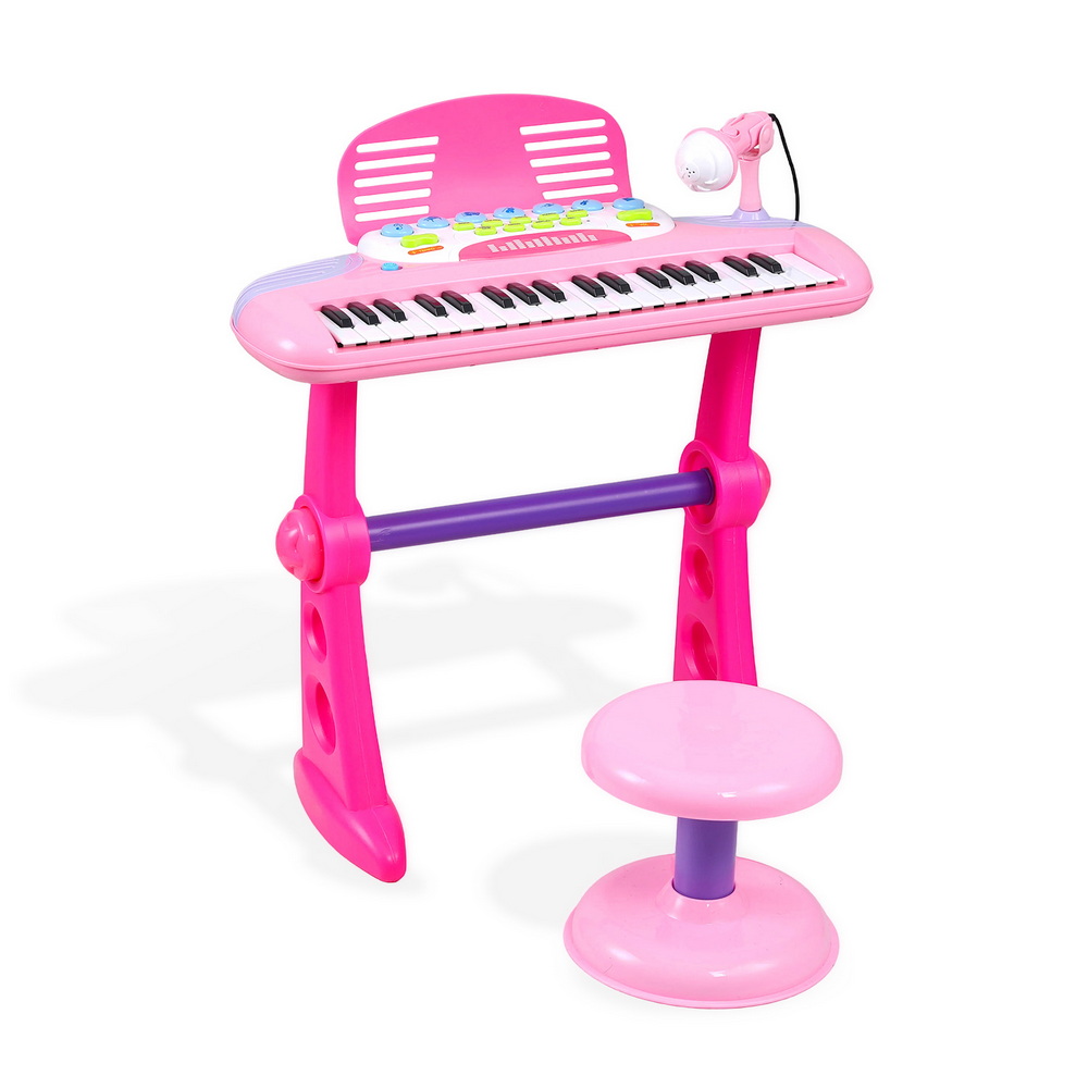 Keezi Kids Piano Keyboard 37 Keys Electronic Musical Instrument Set w/ Stool
