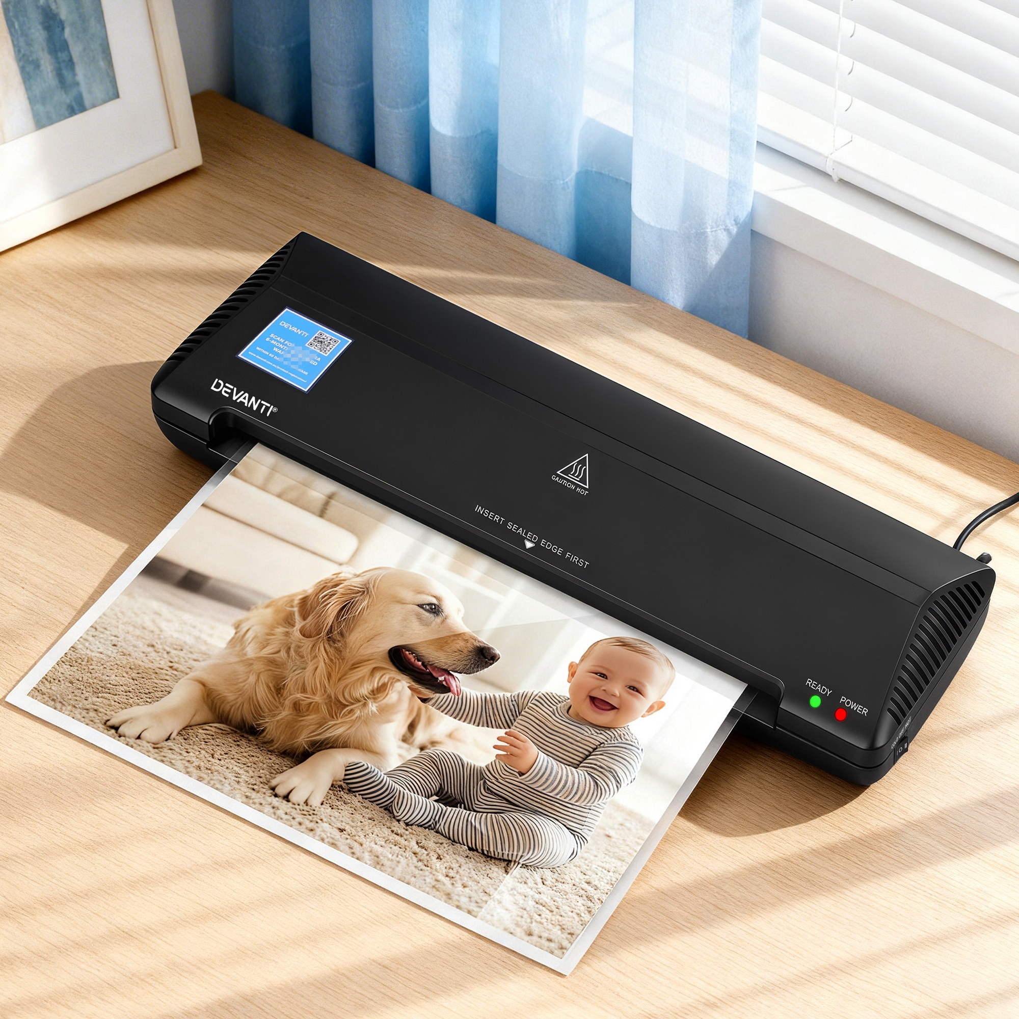 Devanti A3 Laminator Machine, Hot & Cold Thermal Fast Lamination Anti-Jam