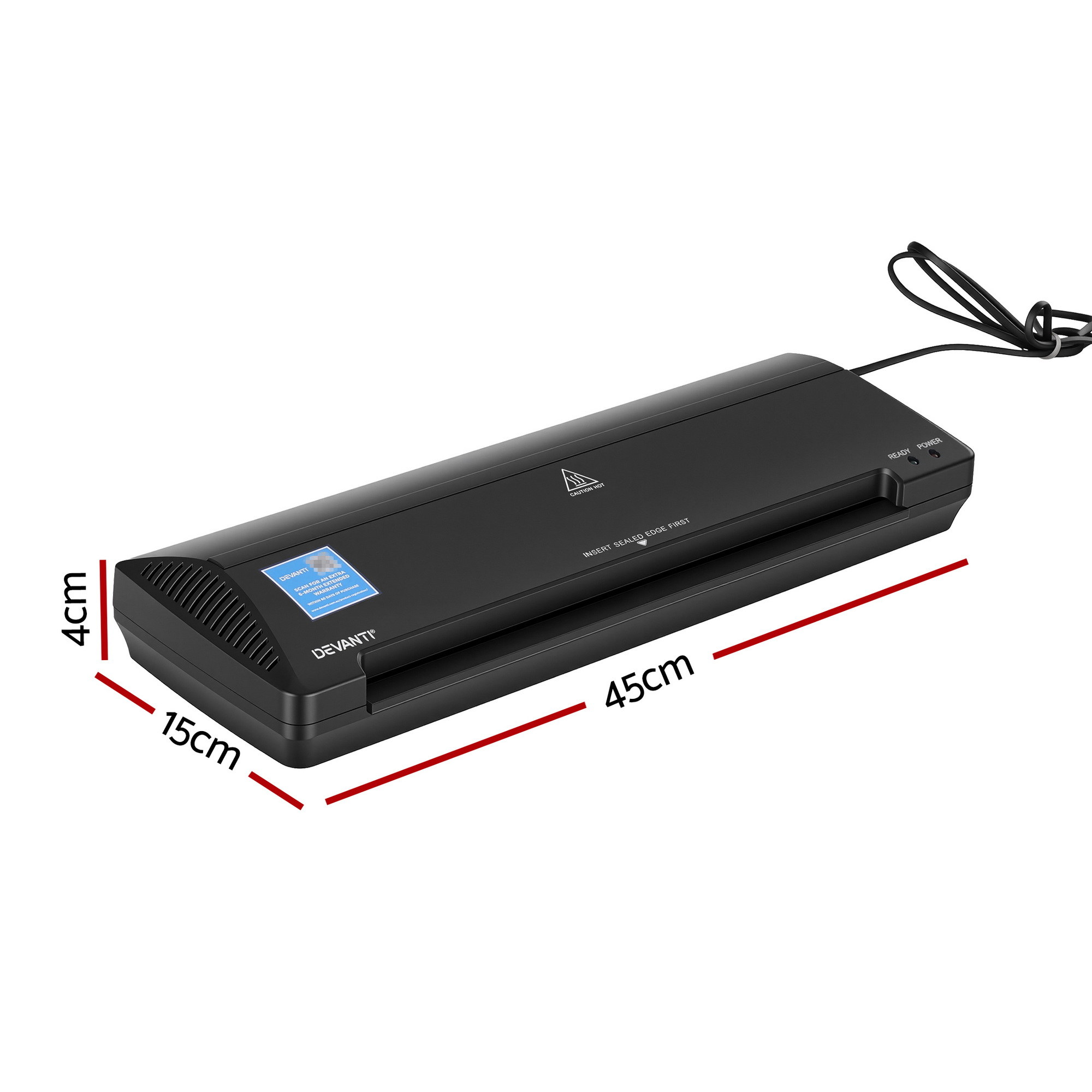 Devanti A3 Laminator Machine, Hot & Cold Thermal Fast Lamination Anti-Jam