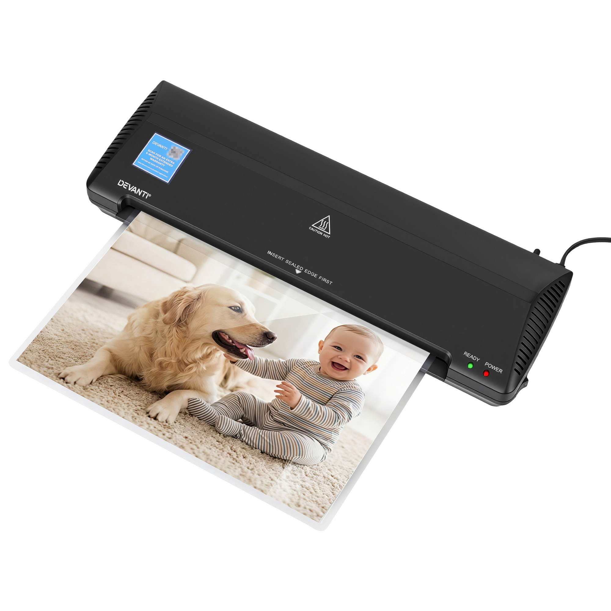 Devanti A3 Laminator Machine, Hot & Cold Thermal Fast Lamination Anti-Jam