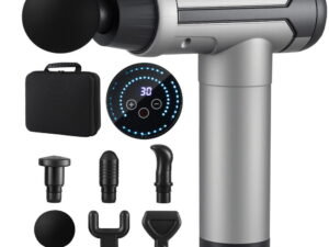 Everfit Massage Gun 30 Speed 6 Heads Vibration Muscle Massager Chargeable Black