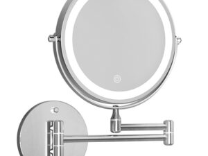 Embellir Extendable Makeup Mirror 10X Magnifying Double-Sided Bathroom Silver