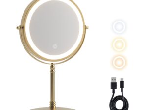 Embellir Lighted Makeup Mirror Rotation 10X Magnifying Double Sided Tabletop
