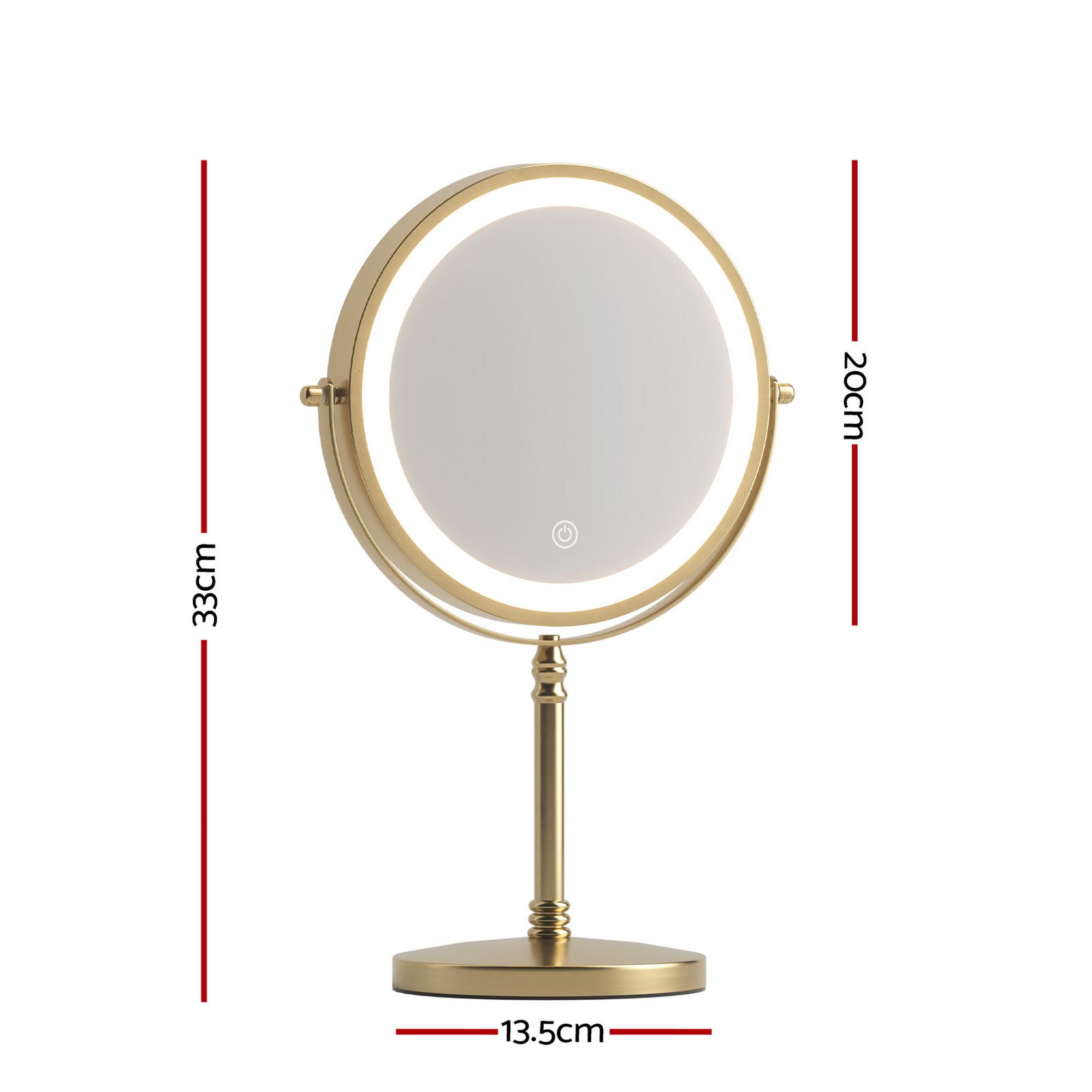 Embellir Lighted Makeup Mirror Rotation 10X Magnifying Double Sided Tabletop