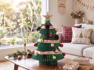 Jingle Jollys Folding Christmas Tree 47CM Xmas Table Decorations Green DIY Kit