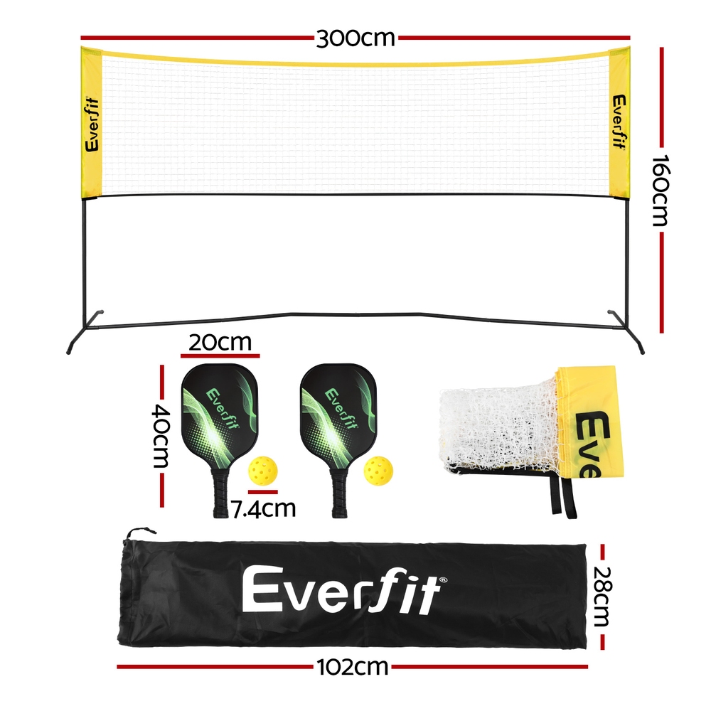 Everfit 10ft Portable Pickle Ball Net Adjustable Multi-Sport for Badminton