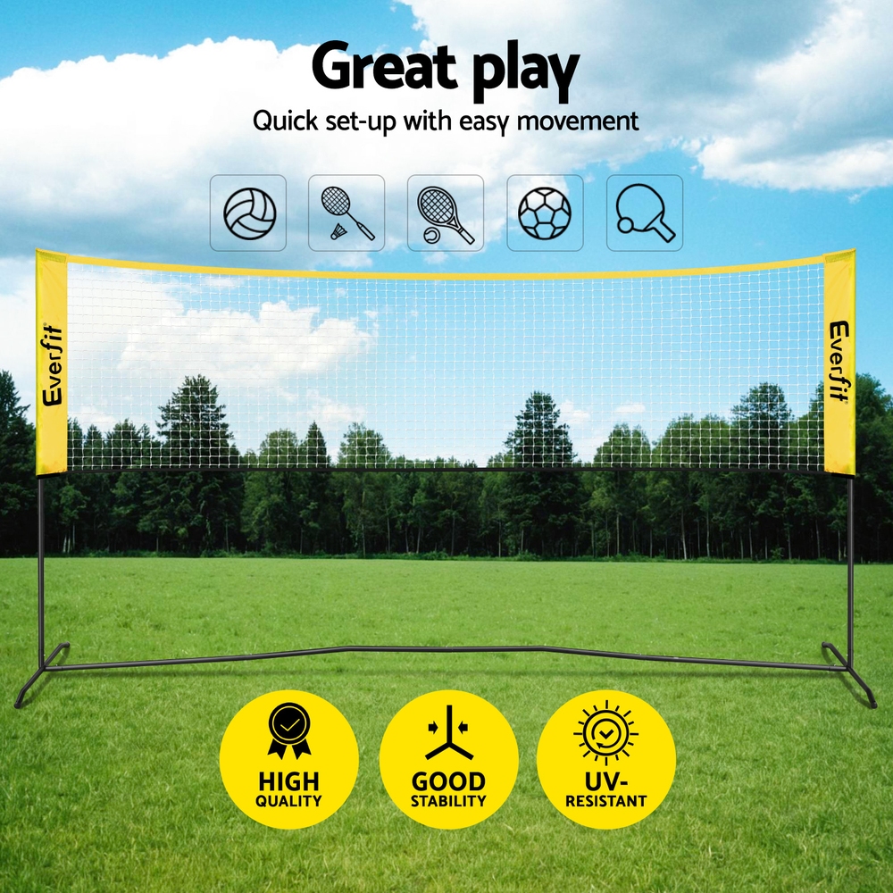 Everfit 10ft Portable Pickle Ball Net Adjustable Multi-Sport for Badminton