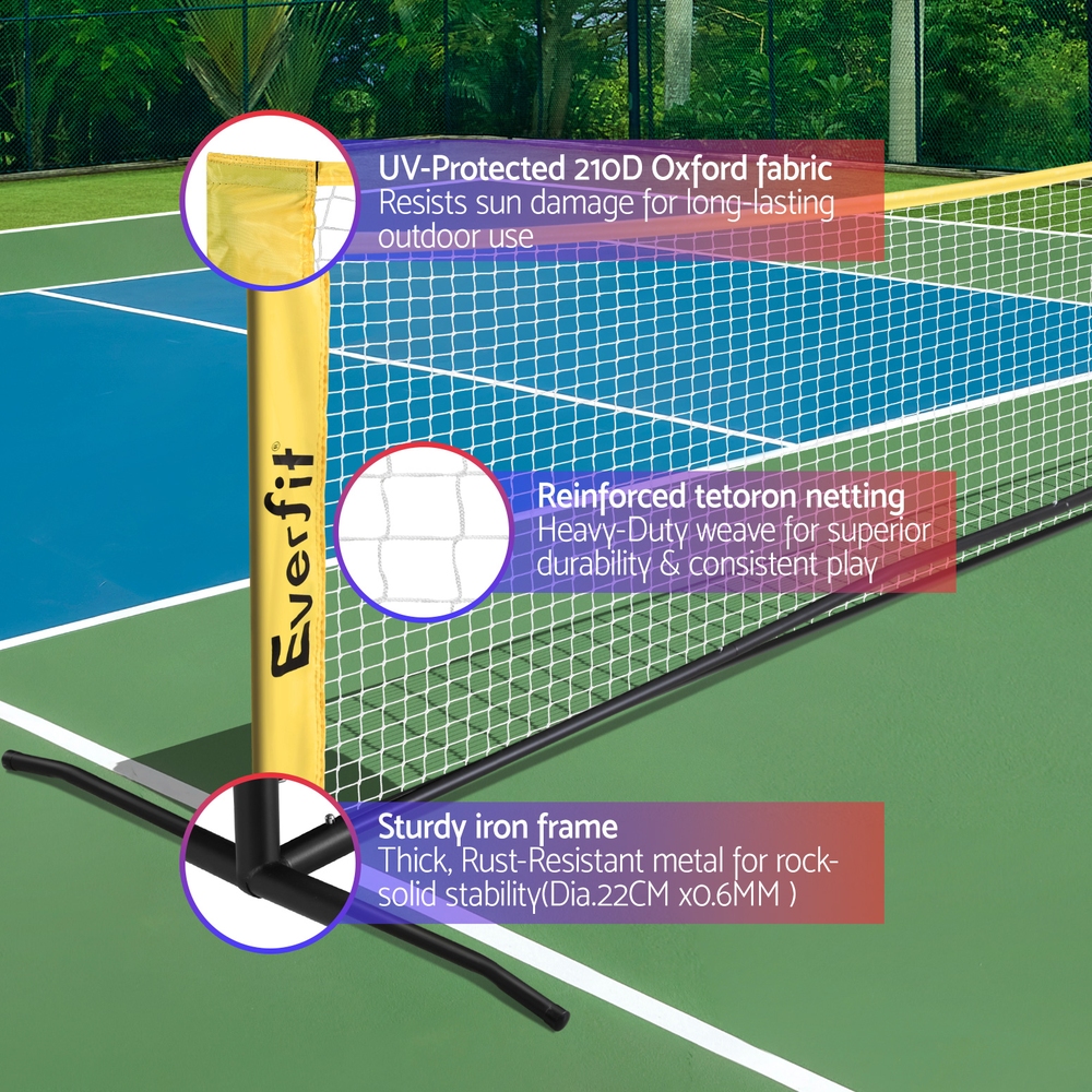Everfit 10ft Portable Pickle Ball Net Adjustable Multi-Sport for Badminton