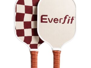 Everfit Pickleball Paddle Set Fibreglass Racquet Honeycomb Core With Bag Brown