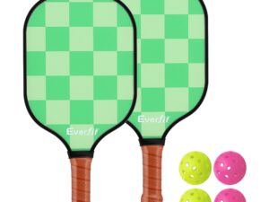 Everfit Pickleball Paddle Set Fiberglass w/ Balls Bag Tournament Kit 2PCS Pickle