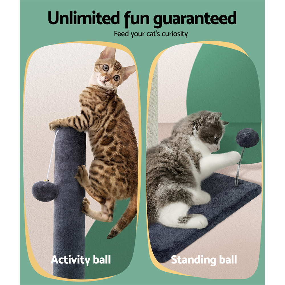 i.Pet Cat Tree 105cm Scratching Post Scratcher Tower Condo House Hanging toys
