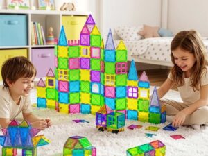 Keezi 100pcs Kids Magnetic Tiles Blocks Building Educational Toys Children Gift