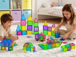 Keezi 120pcs Kids Magnetic Tiles Blocks Building Educational Toys Children Gift