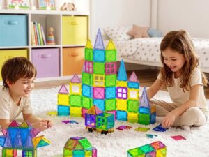 Keezi 60pcs Kids Magnetic Tiles Blocks Building Educational Toys Children Gift