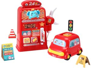 Keezi Kids Gas Petrol Station Pumper Pretend Play Toys Car Music Card Playset
