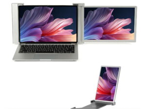 Devanti Portable Monitor Laptop Screen Extender Dual Display 1080P IPS USB C