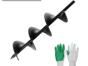 GIANTZ Power Garden Auger Small Earth Planter 75 X 300MM Black