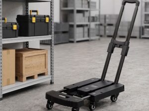 Giantz Folding Hand Truck Platform Trolley Foldable Dolly Cart 200kg Load Black