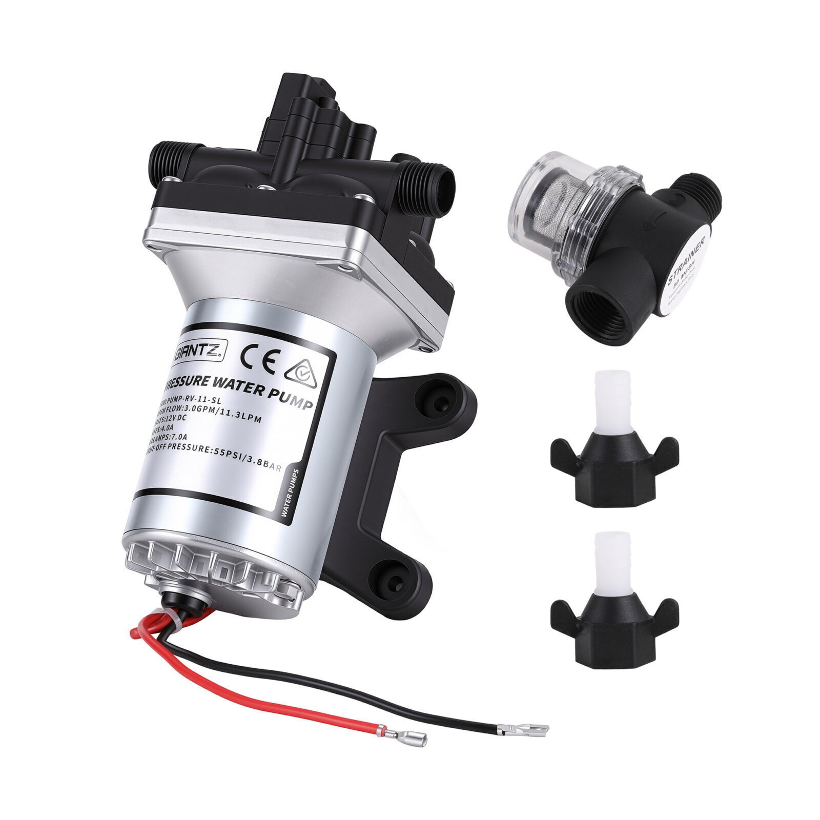 Giantz 12V Water Pump High Pressure Fast Self Priming 11.3L w/ Auto Switch for