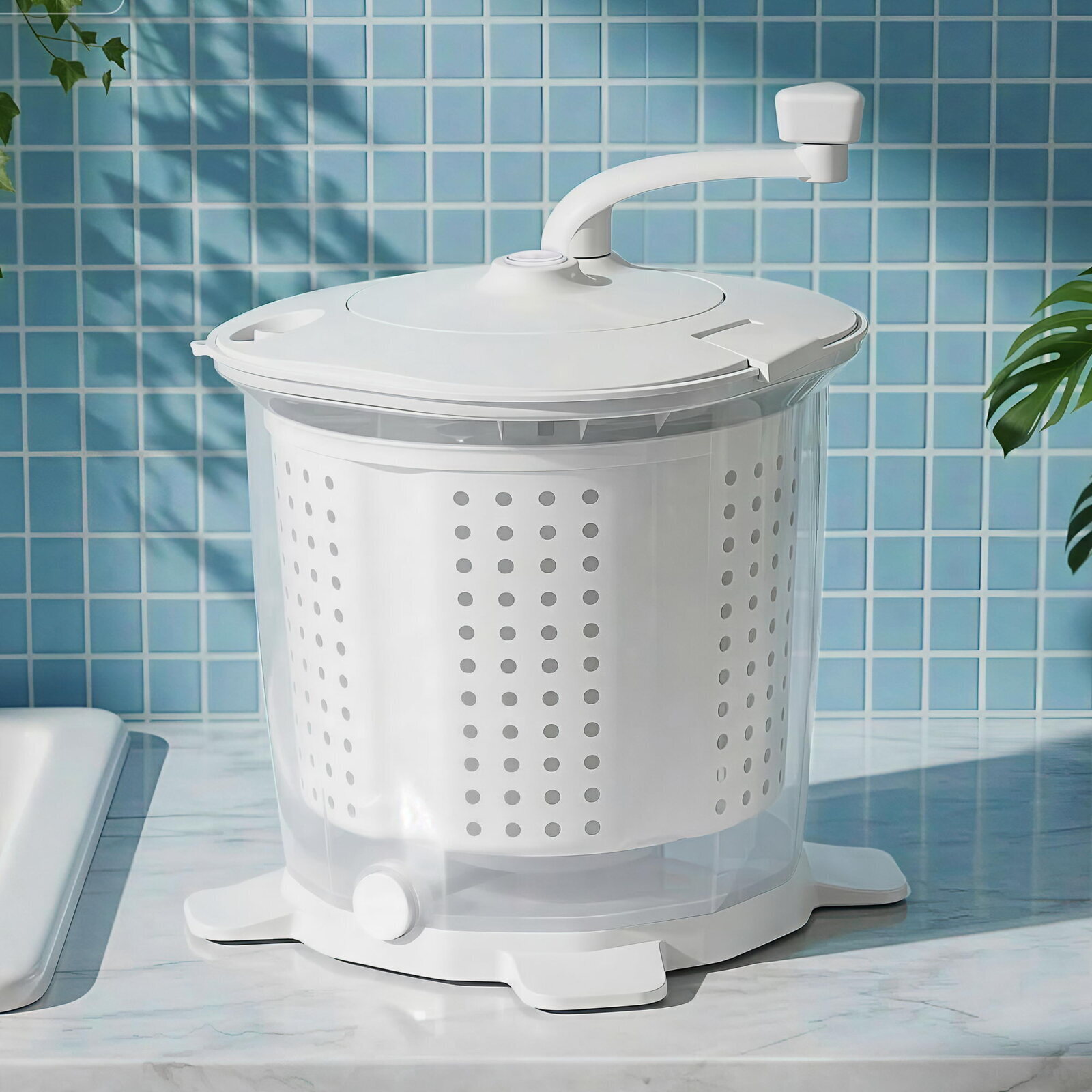 Devanti Portable Washing Machine Manual Spin Dryer Compact for Camping Caravan