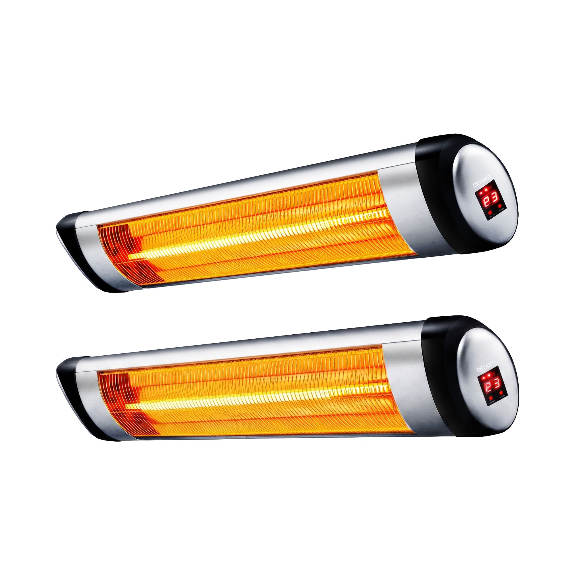 Devanti 2PCS Electric Radiant Strip Heater Outdoor Indoor Patio Infrared Heaters