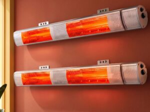 Devanti 2PCS Electric Strip Heater Radiant Infrared Heaters Remote Control 3000W