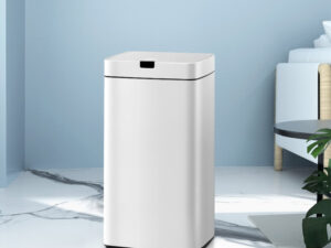 Devanti 45L Motion Sensor Bin Rubbish Automatic White