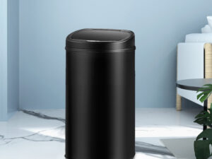 Devanti 58L Motion Sensor Bin Rubbish Automatic Black