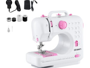 Devanti 12 Stitches Mini Sewing Machine for Beginners Portable Sewing Machine