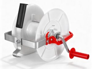 Giantz Electric Fence Reel Geared Portable Polywire Fencing Farm White