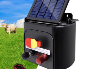 Giantz Fence Energiser 3KM Solar Powered 0.1J Electric Fencing Charger
